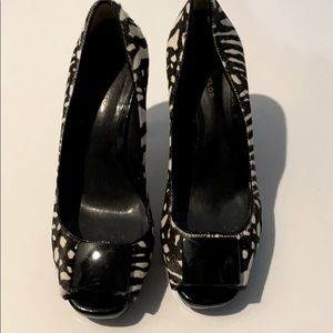 Ann Taylor Zebra hair heels